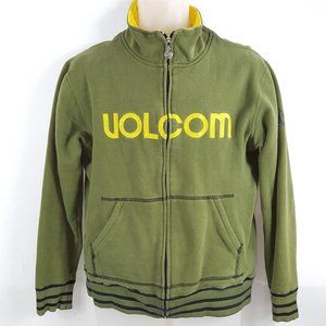 Volcom Full-Zip Sweatshirt Green Mens Small